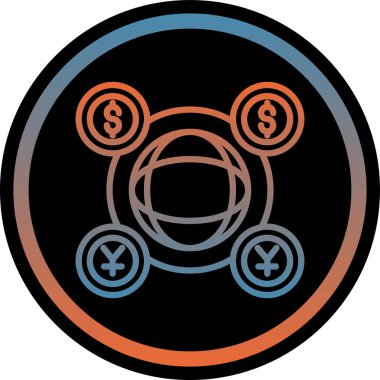 Para için. Web simgesi basit illüstrasyon