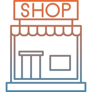 dükkan simgesi vektörü.