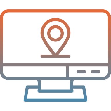 Harita işaretleyici. Web simgesi