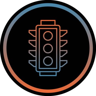 Bir araba simgesinin vektör illüstrasyonu