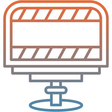 Reklam panosu. Web simgesi basit illüstrasyon