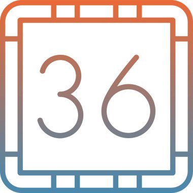 Bir takvim simgesinin vektör illüstrasyonu