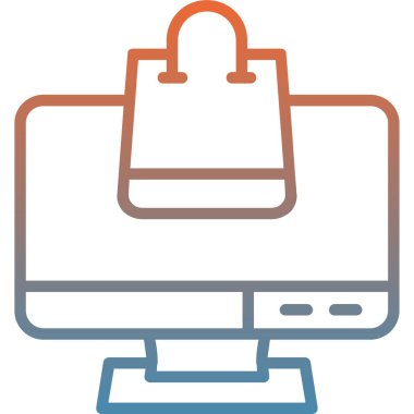 Bilgisayar. Web simgesi basit illüstrasyon