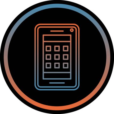 Bir telefon simgesinin vektör illüstrasyonu