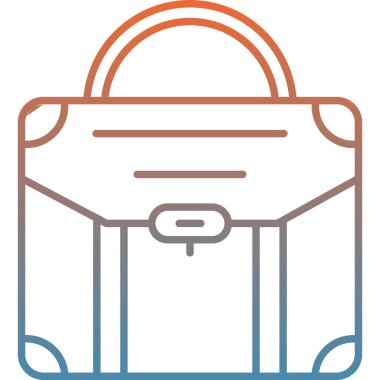 Sırt çantası simge vektör çizim