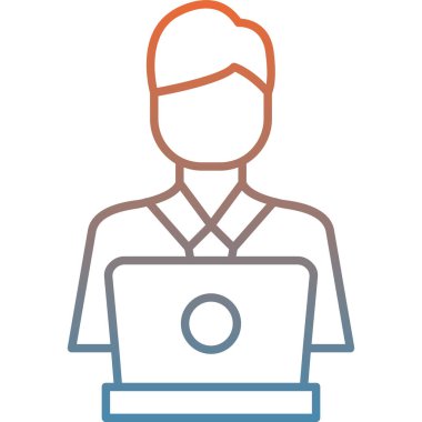 çevrimiçi konferans vektör simgesi