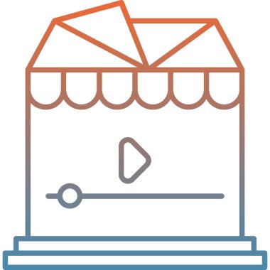 Dükkan. Web simgesi basit illüstrasyon