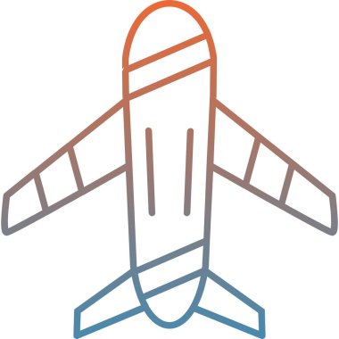 Uçak. Web simgesi basit illüstrasyon