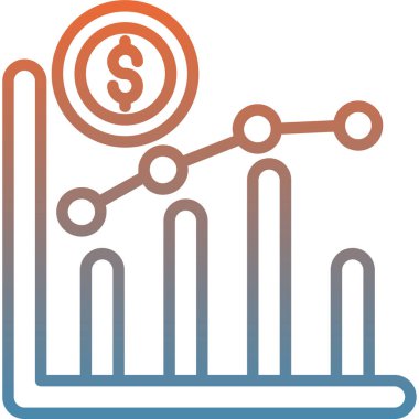 iş grafiği simgesi, vektör illüstrasyonu