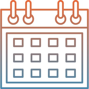 Takvim Simgesi Soyut Arka Gruplamada İzole Edildi