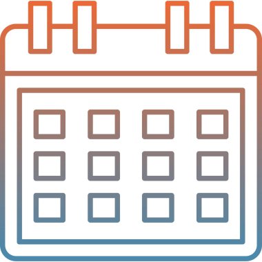 Takvim. Web simgesi basit tasarım