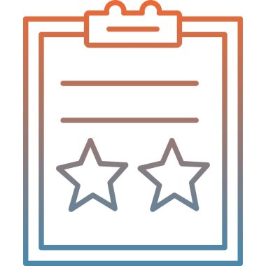 derecelendirme web renk çizgisi simgesi