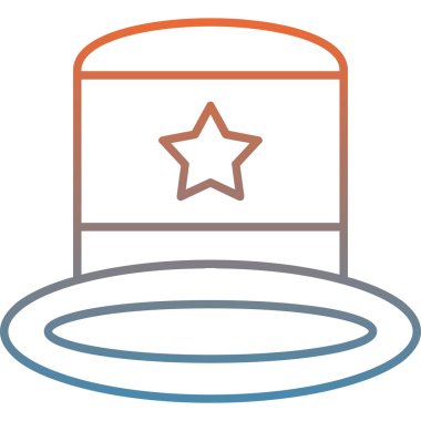 Bir şapka simgesinin vektör illüstrasyonu