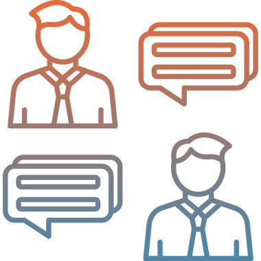 iş iletişimi insanları simgesi