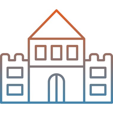 kale ikonu vektör illüstrasyonu