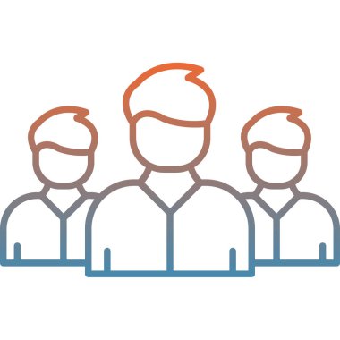 insanlar düz vektör simgesi