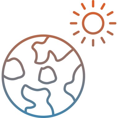 Illustrating earth and sun together