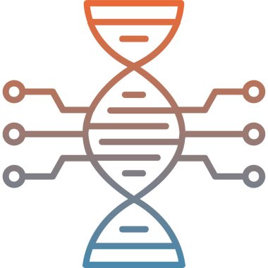 DNA molekül ikonu. Web tasarımı için DNA vektör simgelerinin basit çizimi