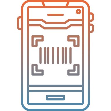 Cep telefonu simgesi, vektör illüstrasyonu