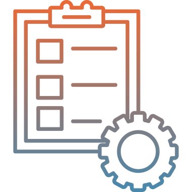 Kontrol listesi. Basit simge vektör illüstrasyonu