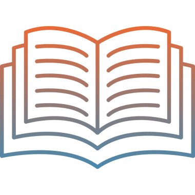 Kitap. Web simgesi basit illüstrasyon