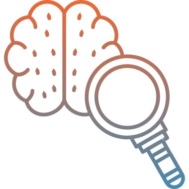 Beyin. Web simgesi basit illüstrasyon