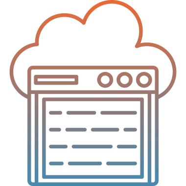 Bulut hesaplama. Web simgesi