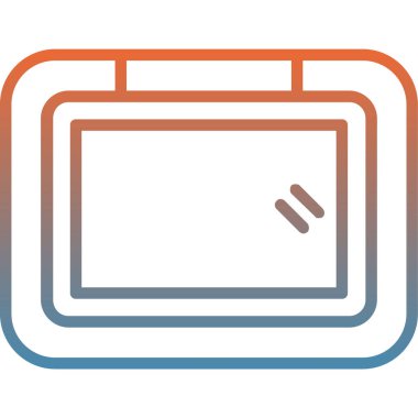 Bir dizüstü bilgisayar simgesinin vektör illüstrasyonu