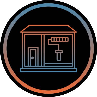 Bir benzin istasyonu simgesinin vektör illüstrasyonu