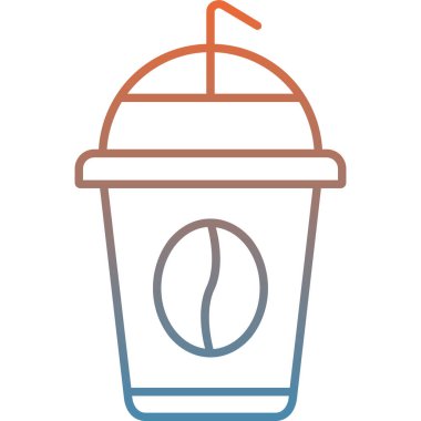 Bir fincan kahve. Basit tasarım