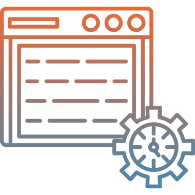 Gelişim ve yönetim için iş yönetimi dairesi simgesi