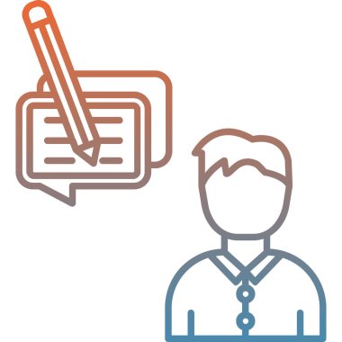 İş görüşmesi ikonu. özet çizimi