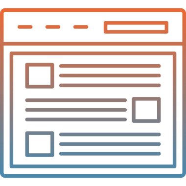 Tarayıcı web sayfası simgesi düz tasarım