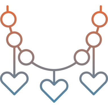 Kalp ikonu vektör illüstrasyonu