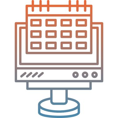 takvim tarihi simgesi vektör illüstrasyon