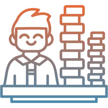 İş hayatında kariyer simgesi - yönetim kategorisi