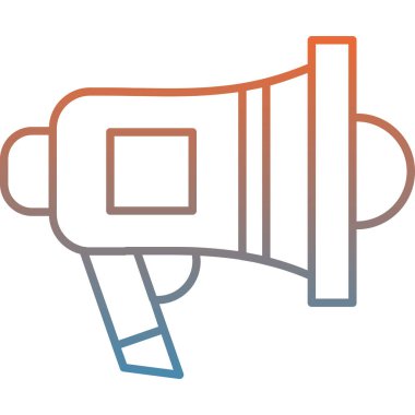 Reklam pazarlama tanıtım simgesi düz stil