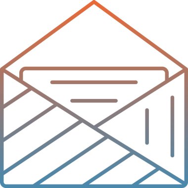 e-posta zarfı simgesi ana hatlarıyla doldurulmuş