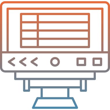 Tarayıcı. Web simgesi basit illüstrasyon