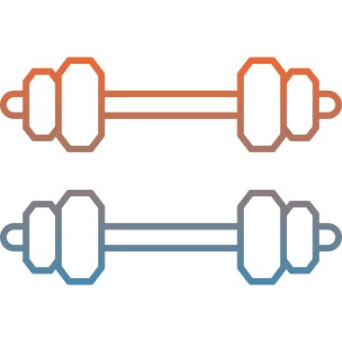 Beyaz arkaplanda dambılın vektör çizimi