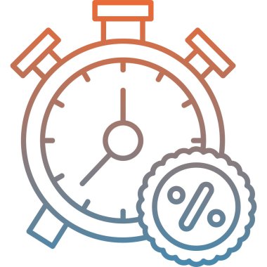 zaman yönetimi simgesi, vektör illüstrasyonu