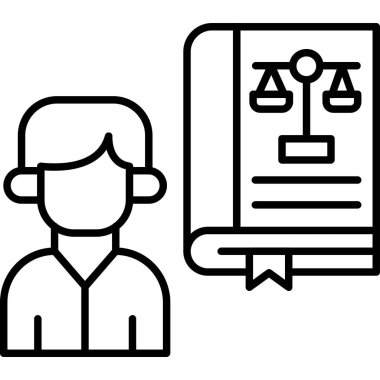Avukat hukuk hukuku simgesi