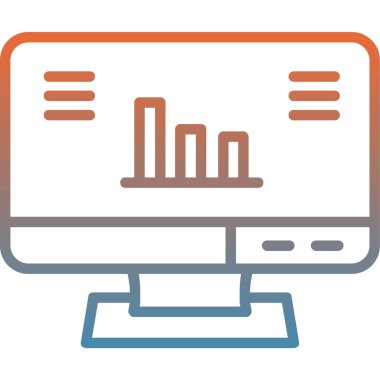 Bilgisayar. Web simgesi vektör illüstrasyonu