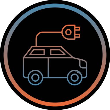 Araba simgesinin vektör illüstrasyonu