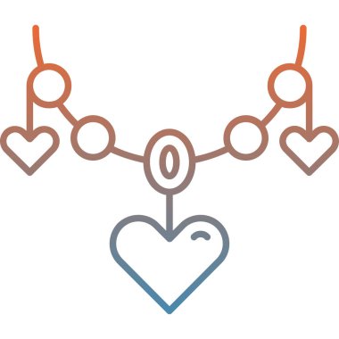 Modern aşk simgesinin vektör çizimi