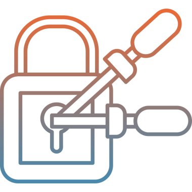 anahtar kilit güvenlik simgesi tam taslak biçimi