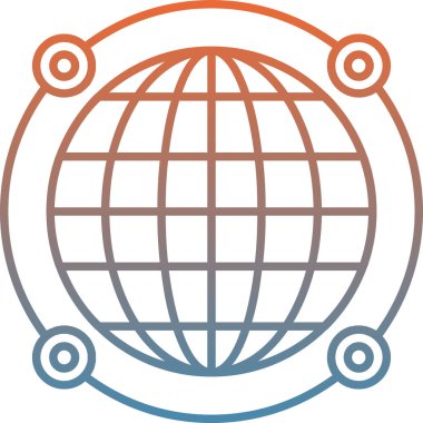 genel ağ simgesi ana hat biçiminde