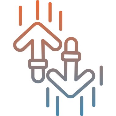 Eldivendeki ellerin vektör çizimi