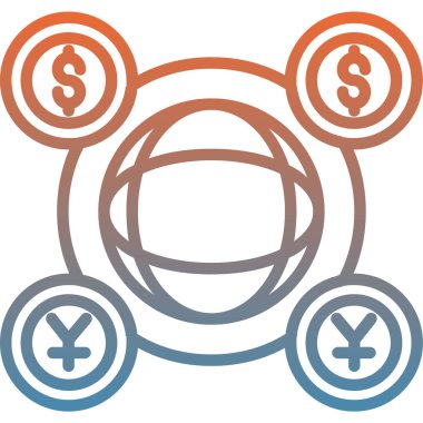 Dolar simgesi vektör illüstrasyonu