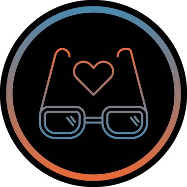 gözlük simgesinin vektör illüstrasyonu